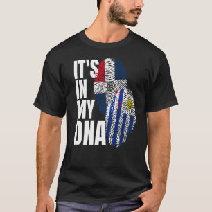 T-shirt L'Uruguay Et La République Dominicaine Mélangent L