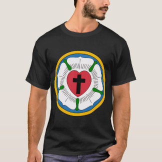 T-shirt Luthérien protestant Martin Luther Rose 95 Thèses