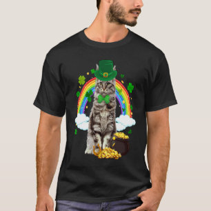 T-shirt Lutin Chat Maine Coon Trèfle C Saint-Patrick