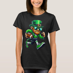 T-shirt Lutin jouant au football Jour de la Saint-Patrick