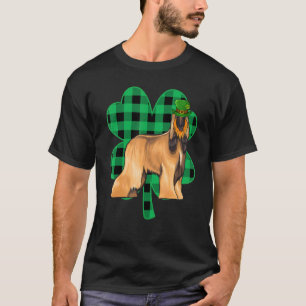 T-shirt Lutrin de chien afghan de la Saint-Patrick Chanceu