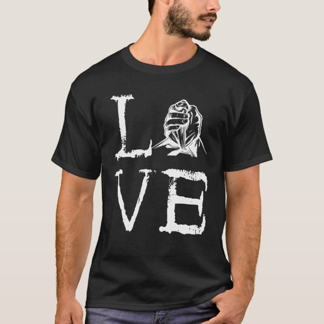 T-shirt Lutte Arm Amour Poignée Poignée Lutte Sport Ar (Devant)