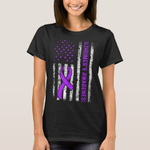 T-shirt lutte contre la maladie d'Alzheimer drapeau améric
