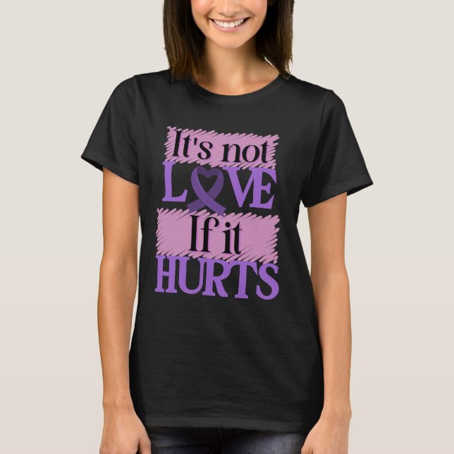 T-shirt Lutte contre la violence domestique Guerrier pourp (Devant)