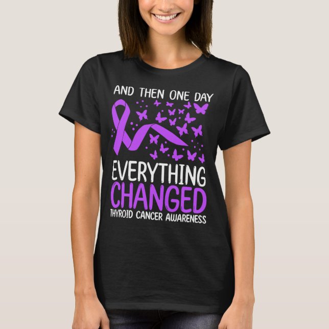 T-shirt Lutte contre le cancer Ruban Thyroïde Thyroid Sens (Devant)