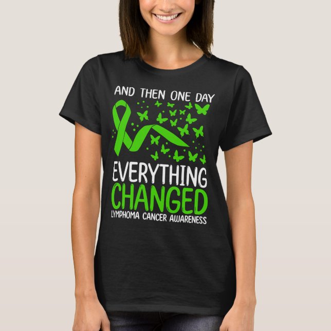 T-shirt Lutte contre le Ruban guerrier Lymphome Cancer Sen (Devant)