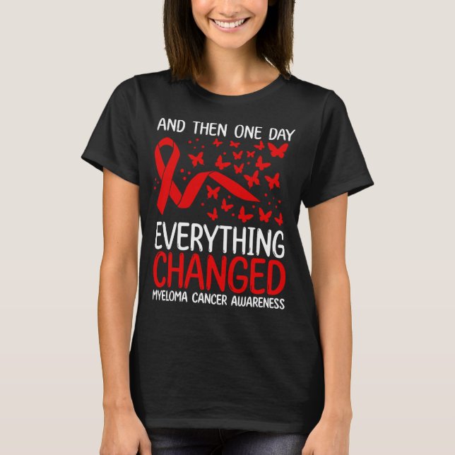 T-shirt Lutte contre le ruban guerrier Myélome Cancer Sens (Devant)