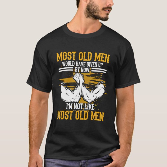 T-shirt Lutte contre les armes pour vieux hommes (Devant)