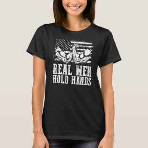 T-shirt Lutte contre les bras patriotiques Les vrais homme