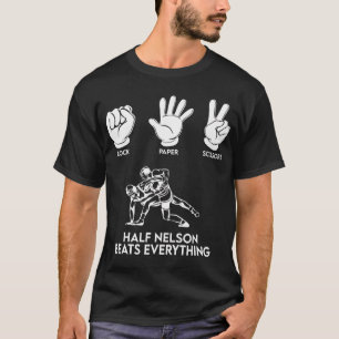 T-shirt Lutte contre les ciseaux de papier rock USA bat to
