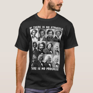 T-shirt Lutte et progrès Vie de Frederick Douglass Bla