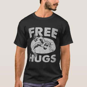 T-shirt Lutte - Funny Free Hugs Lutte