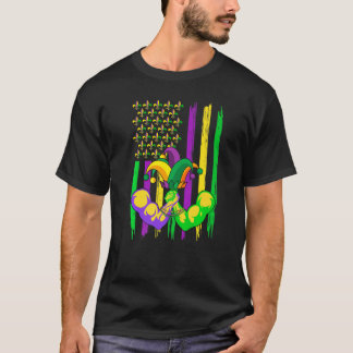 T-shirt Lutte Jester Casquette Drapeau rétro américain Mar