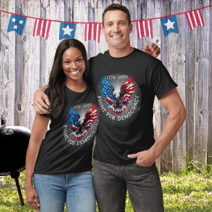 T-shirt Lutte pour la démocratie 4 juillet aigle américain
