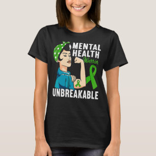 T-shirt Lutte pour la santé mentale ribbon vert Santé ment