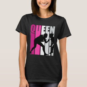 T-shirt Lutte rose Queen Pratique de lutteur fille