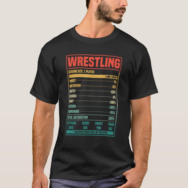 T-shirt Lutte sur la nutrition Faits Lutter Fan Martial Ar (Devant)
