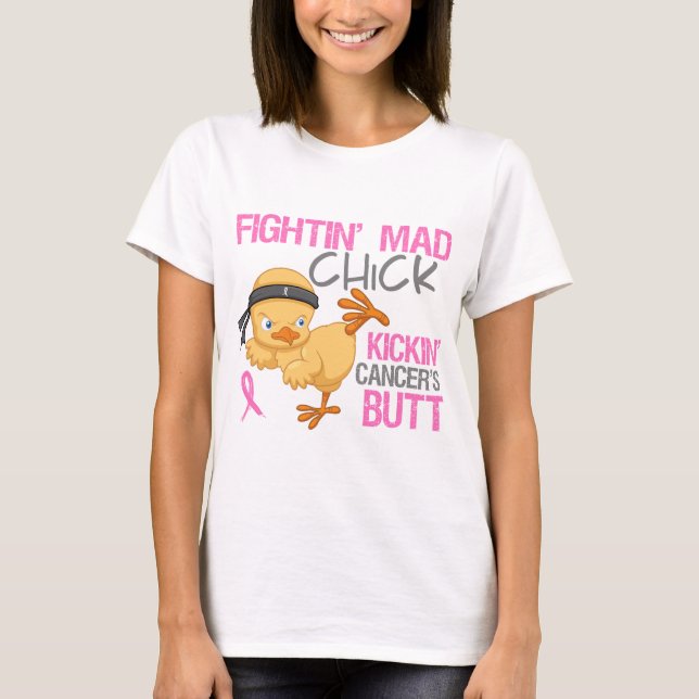 T-shirt Lutter contre le cancer du sein des poussins (Devant)