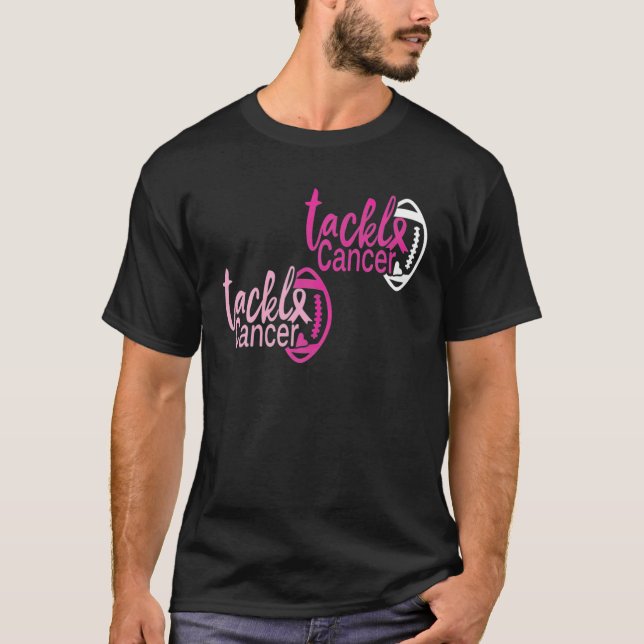 T-shirt Lutter contre le cancer Football Ruban Cancer du s (Devant)