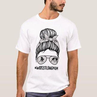 T-shirt Lutter Maman Messy Bun Lunettes de cheveux Lutter