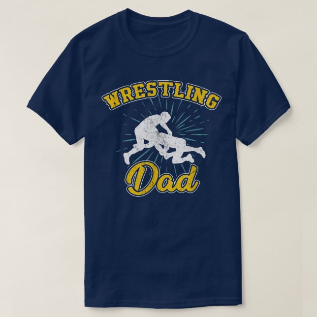 T-shirt Lutter papa Wrestler Man Mari de bataille (Design devant)