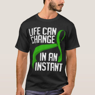 T-shirt Lutter TBI Warrior Green Ribbon Traumatic Survivor