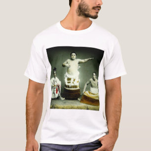 T-shirt Lutteurs japonais vintages vieux Japon de sumo