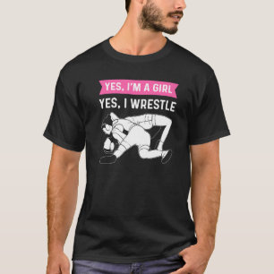 T-shirt Lutteuse de catch féminine Lutte fille
