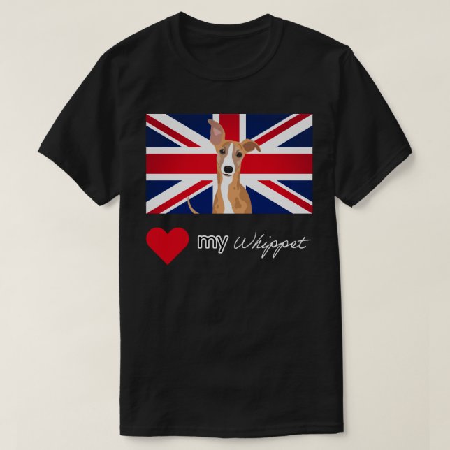 T-shirt LUVMYWHIPPET (DARK) Basic (Design devant)