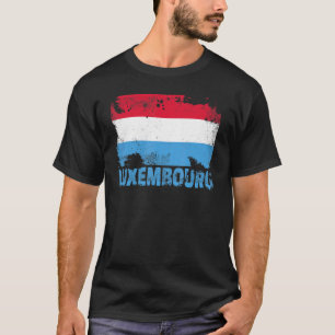 T-shirt Luxembourg Drapeau Vintage en détresse Europe Grun