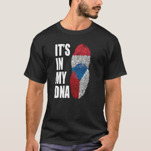 T-shirt Luxembourg Et Tchèque Mélangent Le Drapeau Patrimo