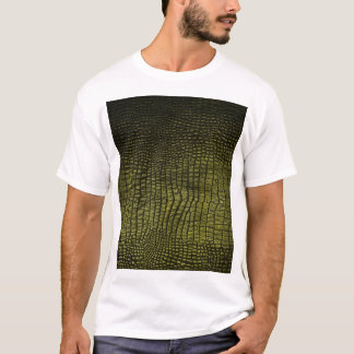 T-shirt Luxueuse texture de peau de crocodile foncé.