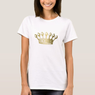 T-shirt Luxueux Esoteric Gold Crown Blanc