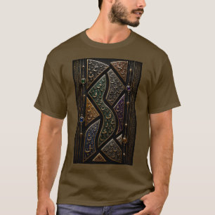 T-shirt Luxueux mosaïque abstraite de lettres arabes 3D