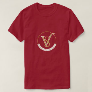 T-shirt Luxury VS Monogram Gold Logo - Élégante Vaselina S