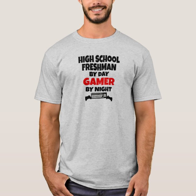 T-shirt Lycée Freshman par Joueur de jour par nuit (Devant)