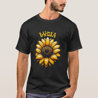 T-shirt Lydia Belle Tournesol Design pour Filles Nom Ly