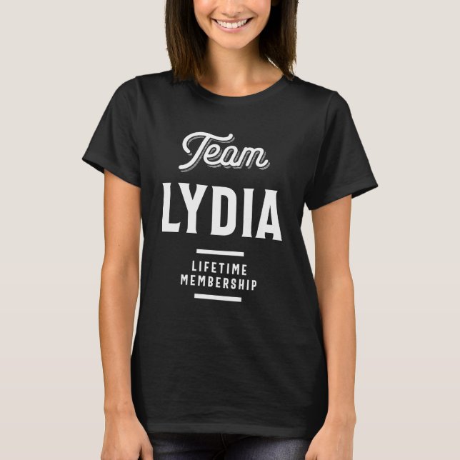 T-shirt Lydia Nom personnalisé Cadeau Anniversaire (Devant)