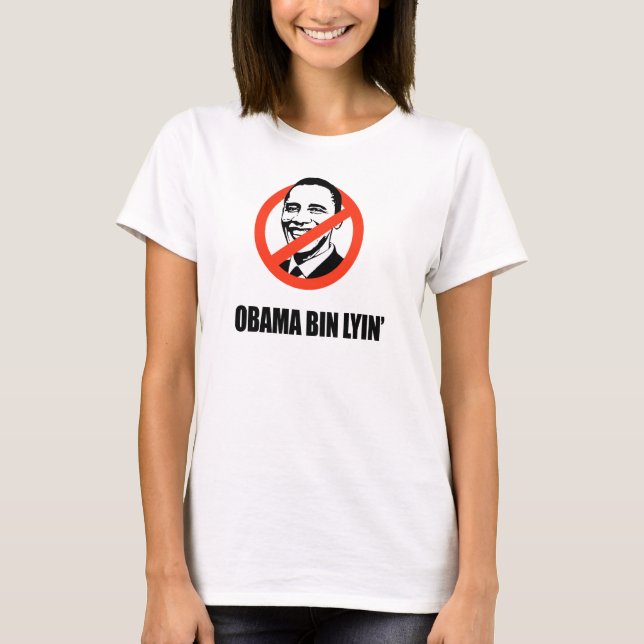 T-shirt Lyin de poubelle d'Obama (Devant)