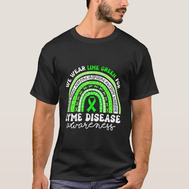 T-shirt Lyme Maladie Sensibilisation Porter Lime Green Lym (Devant)