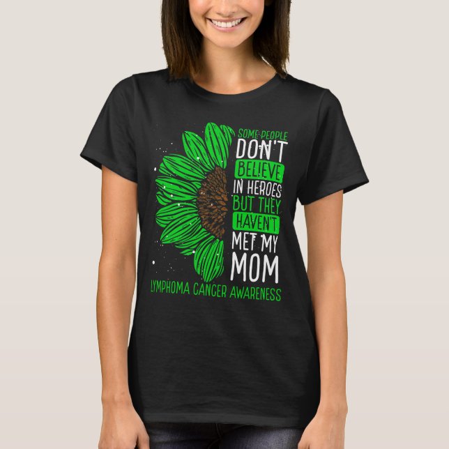 T-shirt Lymphome Cancer Sensibilisation Ruban Maman Guerri (Devant)