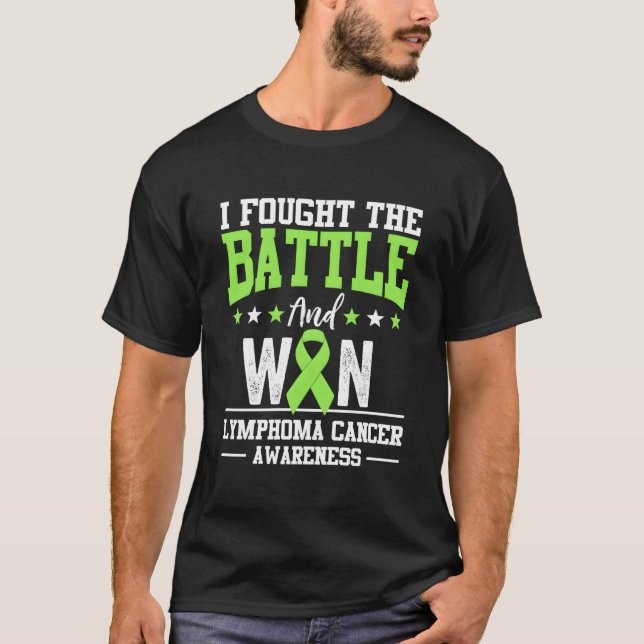 T-shirt Lymphome Cancer Sensibilisation Survivant Lime Gre (Devant)