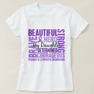 T-shirt Lymphome carré de Hodgkins de fille d'hommage