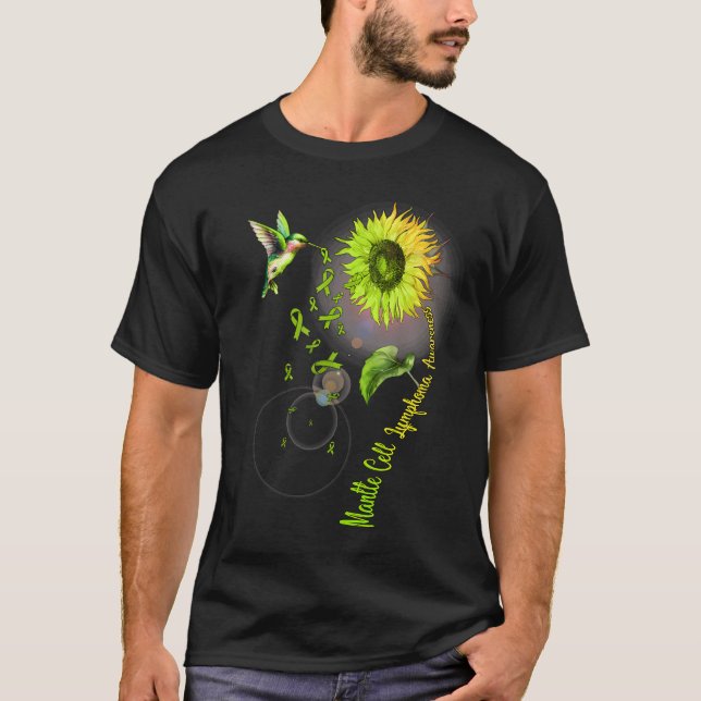T-shirt Lymphome de la cellule du manteau Tournesol Colibr (Devant)