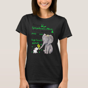 T-shirt Lymphome d'éléphant fort Maman Deux fois l'amour