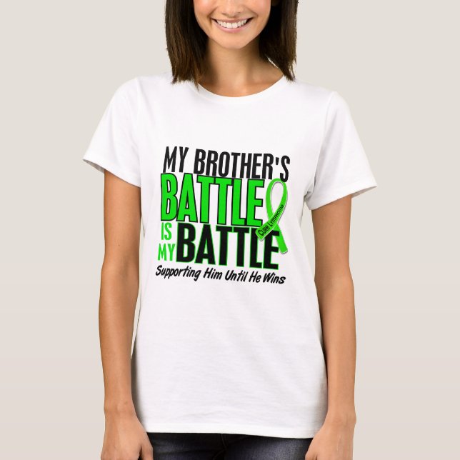 T-shirt Lymphome ma bataille trop 1 frère (Devant)