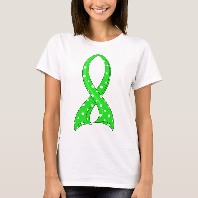 T-shirt Lymphome non Hodgkinien de ruban de vert de chaux (Devant)