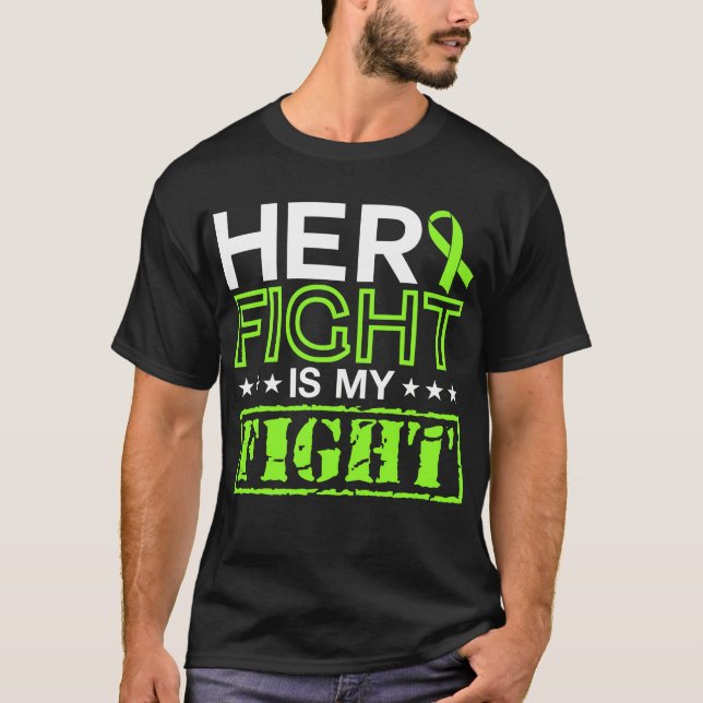 T-shirt Lymphome Sensibilisation Son combat est mon soutie (Devant)