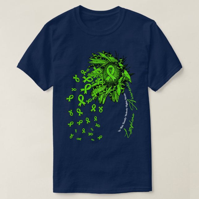 T-shirt Lymphome Sensibilisation tournesol personne ne com (Design devant)