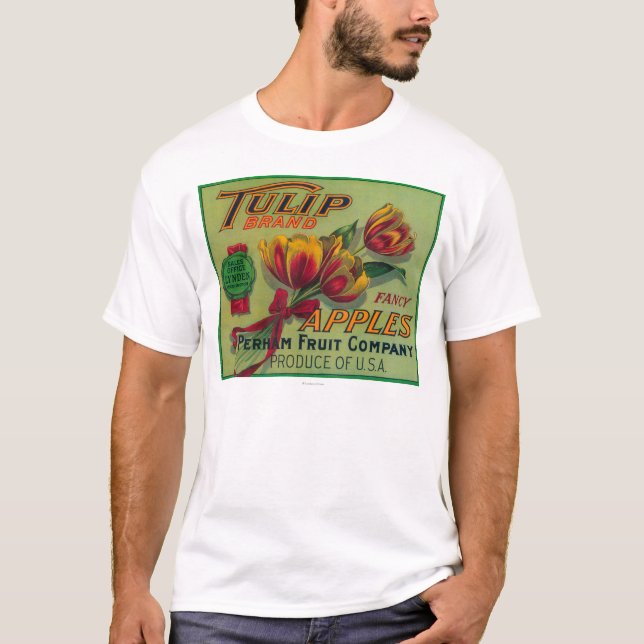T-shirt Lynden, étiquette de caisse de WashingtonTulip (Devant)
